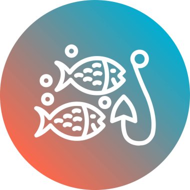 Balık simgesinin vektör illüstrasyonu