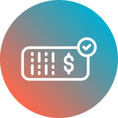 Bir dolar simgesinin vektör illüstrasyonu