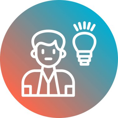 iş fikri düz simge, vektör, illüstrasyon