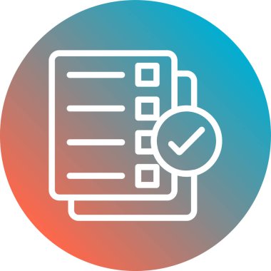 Kontrol listesi simgesinin vektör illüstrasyonu