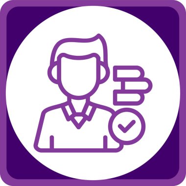 İş adamı. Web simgesi basit illüstrasyon