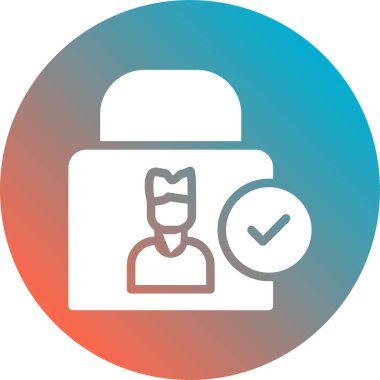 ID kart simgesi vektör illüstrasyonu