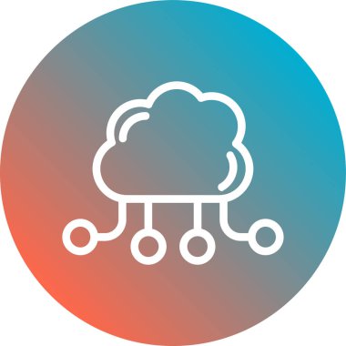 vektör simgesi, bulut simgesi vektör çizimi tasarımı