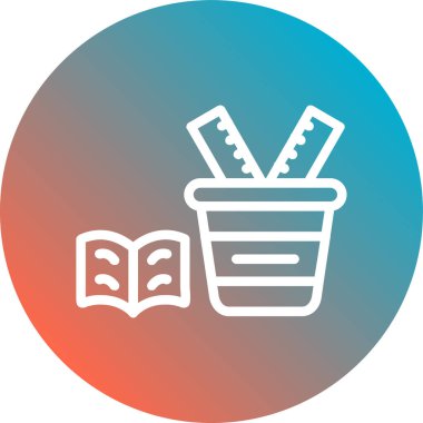 bir kitap vektörü simgesi ile bitki kabı.