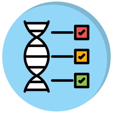 dna. Web simgesi basit illüstrasyon
