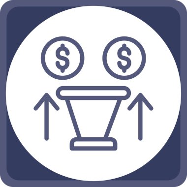 Dolar. Web simgesi basit illüstrasyon