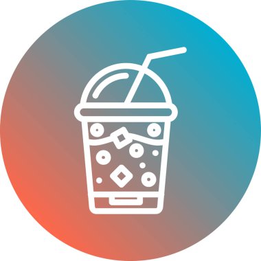 Bir içecek simgesinin vektör illüstrasyonu