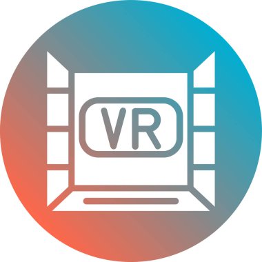 Sanal Gerçeklik simgesinin vektör illüstrasyonu