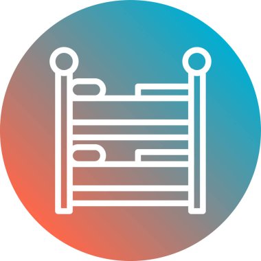 Merdiven. Web simgesi basit illüstrasyon