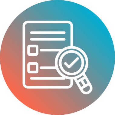 Özet Arkaplanda İzole Liste Simgesi Denetle