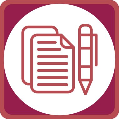 Beyaz arkaplanda kalem, illüstrasyon, vektör düzenle.