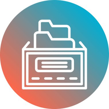 Dosya. Web simgesi basit illüstrasyon