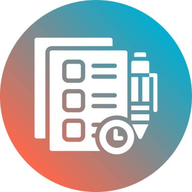 Kontrol listesi vektör simgesi modern basit illüstrasyon