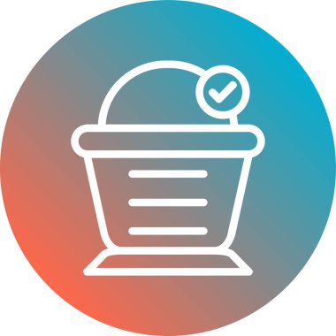 Çöp kutusu simgesi. Web için geri dönüşüm vektör simgelerinin basit çizimi