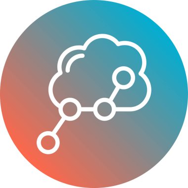 bulut hesaplama vektör simgesi modern illüstrasyon