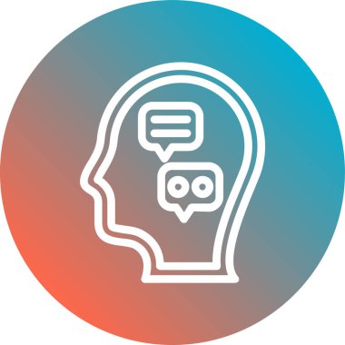 Baş simge vektör çizim