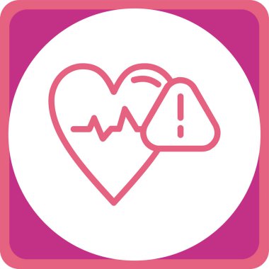 Kalp. Web simgesi basit illüstrasyon