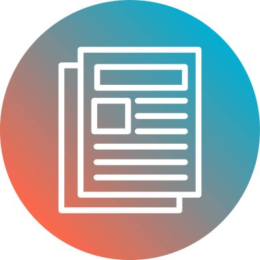 Belge simgesinin vektör illüstrasyonu