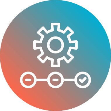 dişli düz vektör simgesi