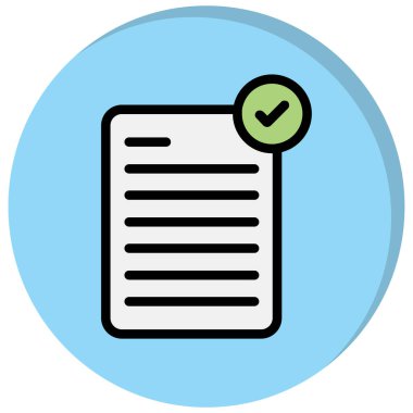 Belge. Web simgesi basit illüstrasyon