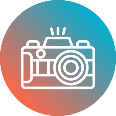 kamera düz vektör simgesi