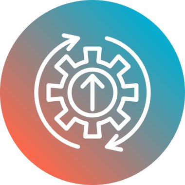 dişli simgesinin vektör illüstrasyonu