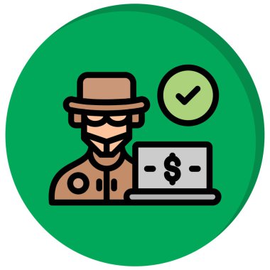 Para vektörü illüstrasyon tasarımlı hacker