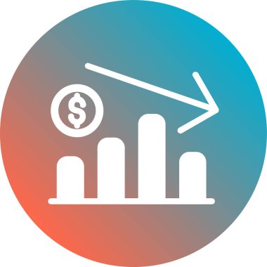 İş ve finans simgesinin vektör illüstrasyonu