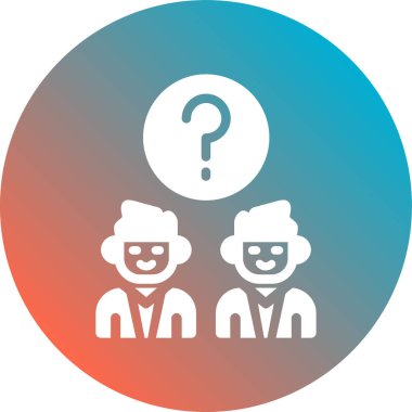 Soru işareti düz simgesi