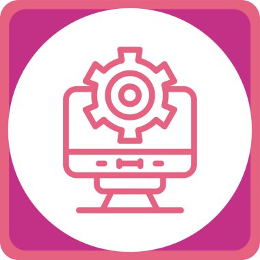 dişli simgesinin vektör illüstrasyonu