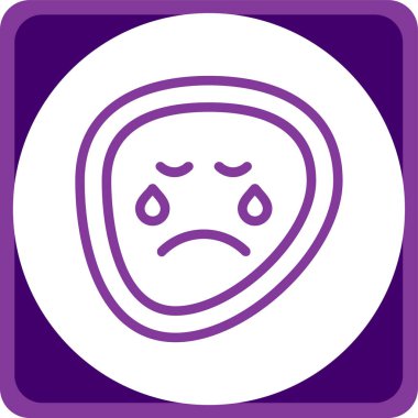 Üzgün surat. Basit tasarım