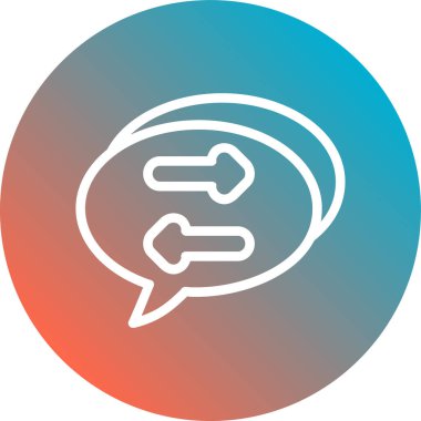 Sohbet simgesinin vektör illüstrasyonu