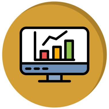 analitik vektör simgesi modern basit illüstrasyon