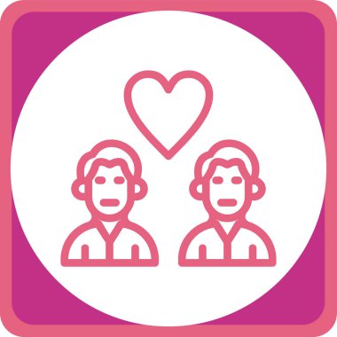 Kalpli iki erkek ve kadın karakter.