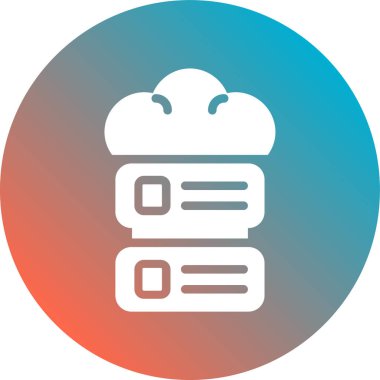 Bulut. Web simgesi basit illüstrasyon