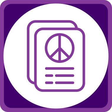 Bir barış işareti simgesinin vektör illüstrasyonu