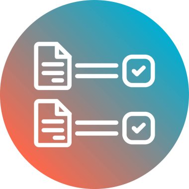 Kontrol listesi simgesi vektör illüstrasyonu