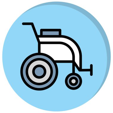 Tekerlekli. Web simgesi basit illüstrasyon