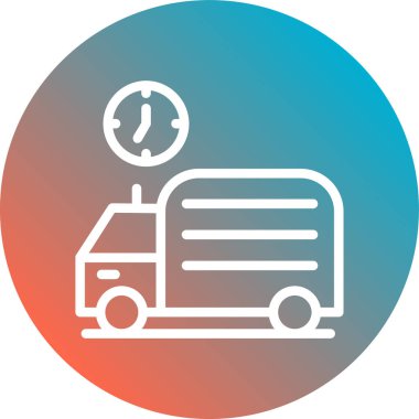 Teslimat kamyonu simgesinin vektör çizimi