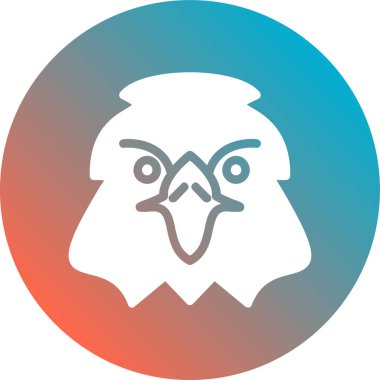 kuş başı simgesi, basit vektör illüstrasyonu