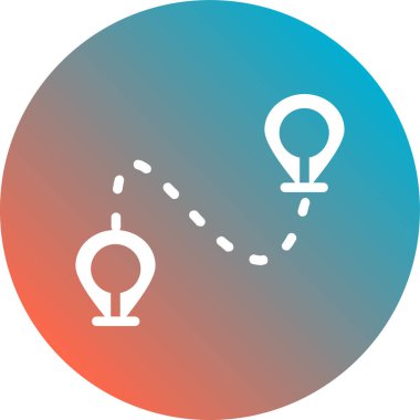 Yol işareti simgesinin vektör illüstrasyonu