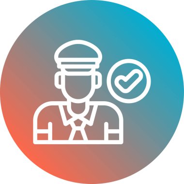 Rozet simgesi, vektör illüstrasyonu