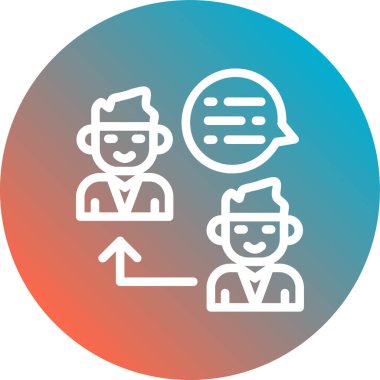 iş insanları simgesi, vektör illüstrasyonu