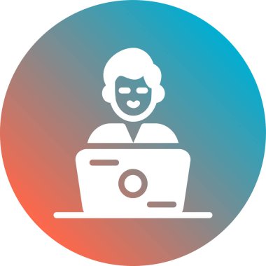 Hacker simgesi vektör illüstrasyonu