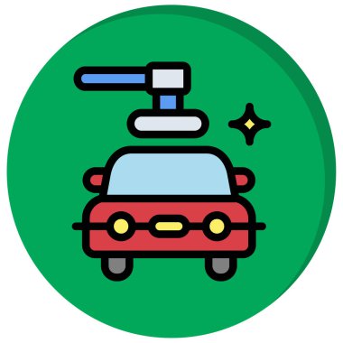 - Araba. Web simgesi basit illüstrasyon