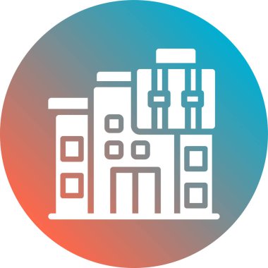 Bina. Web simgesi basit illüstrasyon