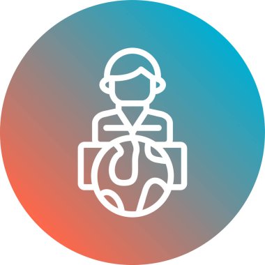 Kadın simgesinin vektör illüstrasyonu