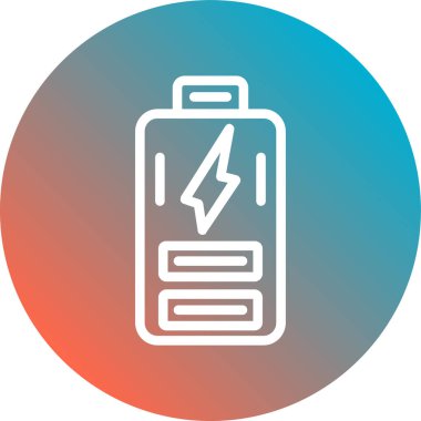 Pil simgesinin vektör illüstrasyonu