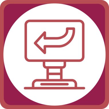 Ok. Web simgesi basit illüstrasyon