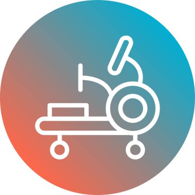 Scooter düz simgesi, vektör illüstrasyonu